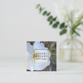 マティリジャポピー砂漠ワイルドフラワーフォトトラベル スクエア名刺 (スタンド正面)