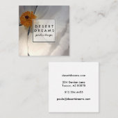 マティリジャポピー砂漠ワイルドフラワーフォトトラベル スクエア名刺 (正面/裏面)