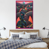 マティーニがオリーブの惑星に着陸 – ケンゲージ キャンバスプリント (インサイチュ (寝室))