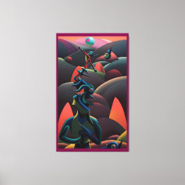 マティーニがオリーブの惑星に着陸 – ケンゲージ キャンバスプリント