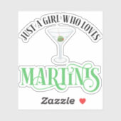 マティーニが好きな女の子 シール (シート)