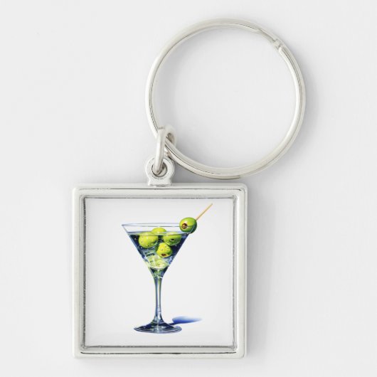 マティーニとオリーブ キーホルダー (正面)