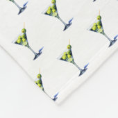 マティーニとオリーブ フリースブランケット (角)