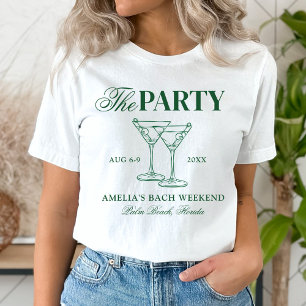 マティーニと結婚前のお別れパーティー Tシャツ