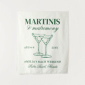 マティーニと結婚 バチェロレッテウィークエンド タペストリー (正面)