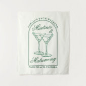 マティーニと結婚 バチェロレッテウィークエンド タペストリー (正面)