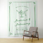 マティーニと結婚 緑の花嫁お別れパーティー タペストリー (インサイチュ)