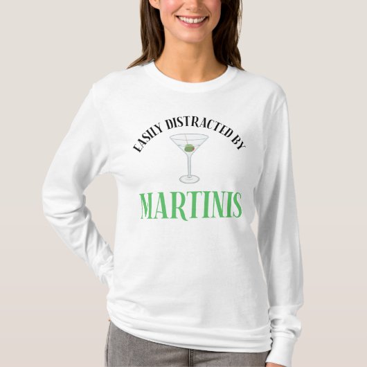 マティーニに惑わされやすい Tシャツ (正面)