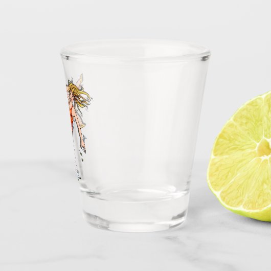 マティーニの赤い服を着た女の子 ショットグラス (右)