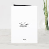 マティーニを持つ誕生日の棒人間ガール カード (裏面)