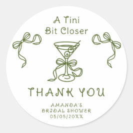 マティーニを描いて ありがとう ブライズシャワー ラウンドシール