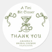 マティーニを描いて ありがとう ブライズシャワー ラウンドシール (正面)