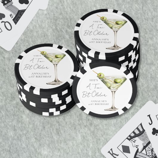 マティーニを飲んで少し大人に ポーカーチップ