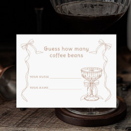 マティーニエスプレッソコーヒー豆当てゲーム 結婚式 エンクロージャーカード