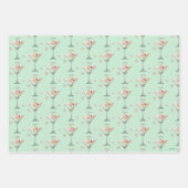 マティーニグラスに入った猫 ラッピングペーパーシート (正面)