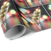 マティーニグラスに3匹のオリーブ ラッピングペーパー (ロールコーナー)