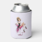マティーニグラスの中のキュートでお茶目な娘 缶クーラー (缶正面)