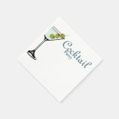 マティーニグラス付きパーティーナプキン スタンダードカクテルナプキン (角)