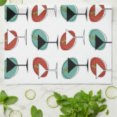 マティーニグラス柄のキッチンタオル キッチンタオル (折り畳み)