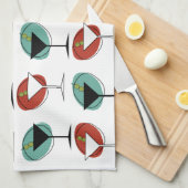 マティーニグラス柄のキッチンタオル キッチンタオル (四つ折り)