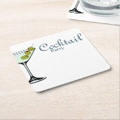 マティーニグラス パーティーコースター スクエアペーパーコースター (アングル)