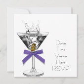 マティーニグラス パープルマティーニパーティーの招待状 招待状 (裏面)