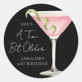 マティーニバースデーおめでとう Tini Bit Older ラウンドシール (正面)