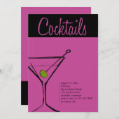 マティーニパーティー 招待状 (正面/裏面)