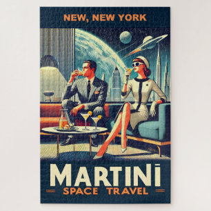 マティーニ宇宙旅行ポスター ニューヨーク ジグソーパズル