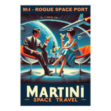 マティーニ宇宙旅行ポスター 海賊宇宙港