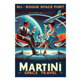 マティーニ宇宙旅行ポスター 海賊宇宙港 フォトプリント