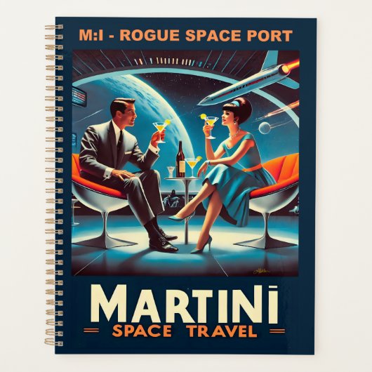 マティーニ宇宙旅行ポスター 海賊宇宙港 プランナー手帳 (正面)