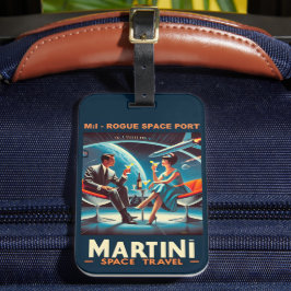マティーニ宇宙旅行ポスター 海賊宇宙港 ラゲッジタグ