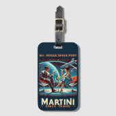 マティーニ宇宙旅行ポスター 海賊宇宙港 ラゲッジタグ (正面縦)