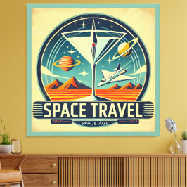 マティーニ宇宙旅行1957ニューワールドロゴ キャンバスプリント