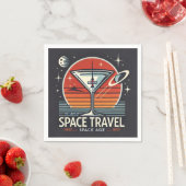 マティーニ宇宙旅行 1957 スペースエイジロゴ スタンダードカクテルナプキン (インサイチュ)