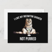 マティーニ猫を殺さずにミオッチニが揺れたことが好き ポストカード (正面/裏面)