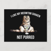 マティーニ猫を殺さずにミオッチニが揺れたことが好き ポストカード (正面)