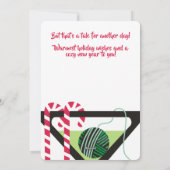 マティーニ編み物クロチェットヤーンクリスマスカード シーズンカード (裏面)