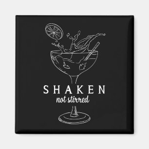 マティーニ酒を飲むアルコールおもしろいバーテンダー マグネット