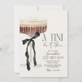 マティーニ エスプレッソ ティーニ ビット オールダー ボー バースデー パーティー 招待状 (正面)