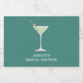 マティーニ カクテル ウェディング フェイバー ブライズメイド リキュールボトルラベル (シングルラベル)