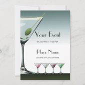 マティーニ カクテル パーティー 招待状 (正面)