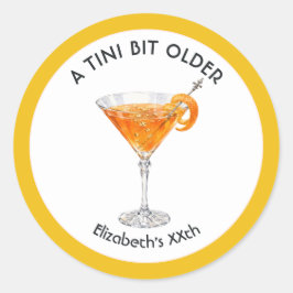 マティーニ バースデーパーティー おしゃれ ステッカー Tini Bit Older