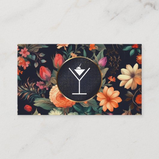 マティーニ | フローラ背景 名刺 (正面)