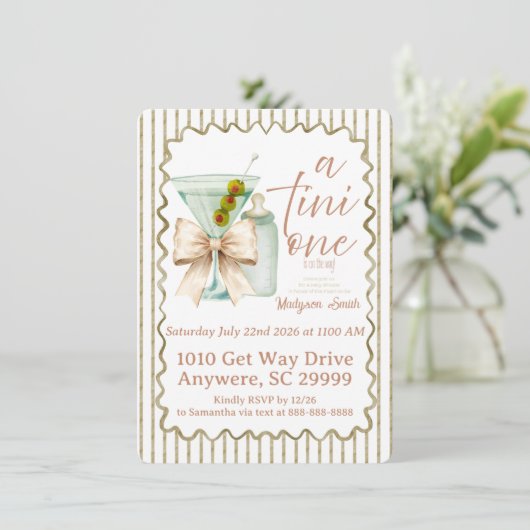 マティーニ ベイビー シャワー 招待状 (スタンド正面)