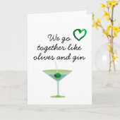 マティーニ ユーモア アニバーサリー バレンタインデー カード (黄色い花)