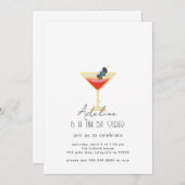 マティーニ 大人の誕生日パーティー招待状 招待状 (正面/裏面)