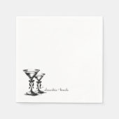 マティーニ bow スタンダードカクテルナプキン (正面)