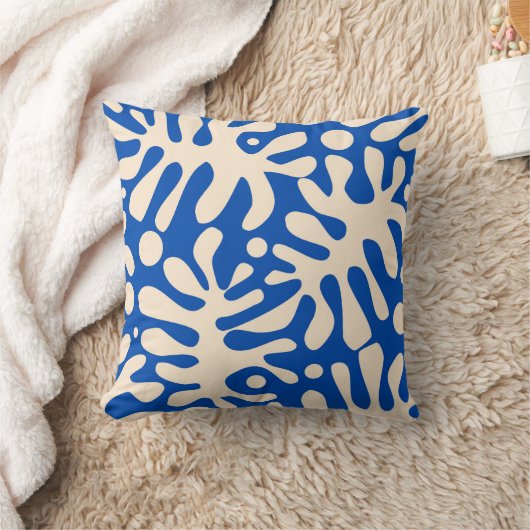 マティ葉ス-青 クッション (ブランケット)